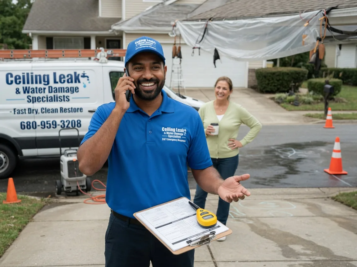 Ceiling Leak Cleanup Alvord, TX FAQs